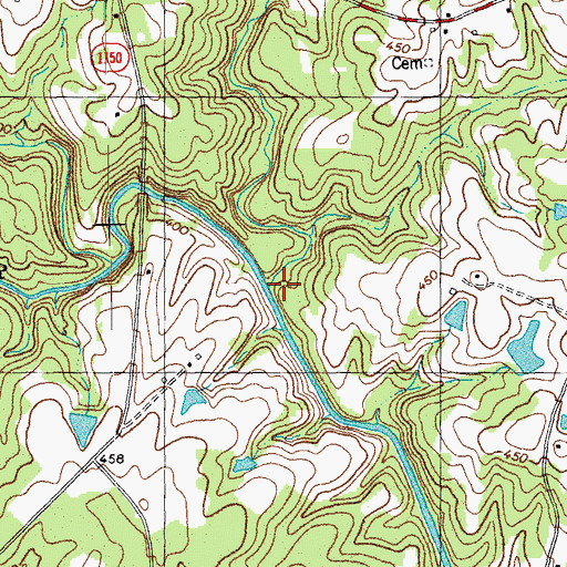 Topographic Map of North Fork Tar River, NC