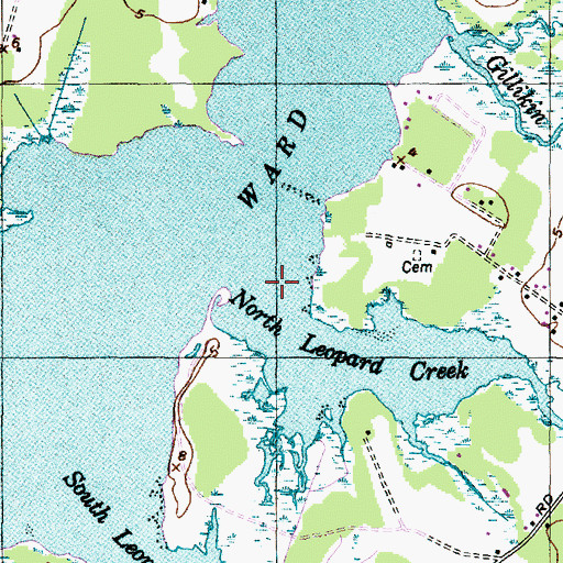 Topographic Map of North Leopard Creek, NC