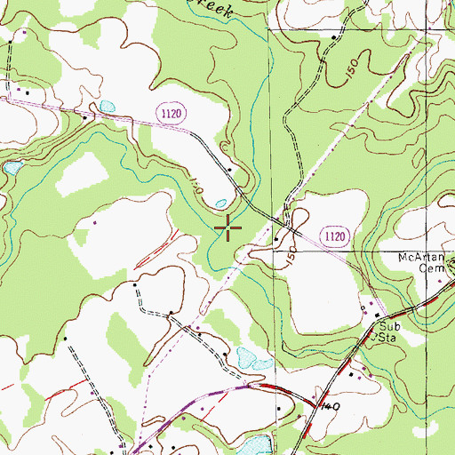 Topographic Map of North Prong Anderson Creek, NC