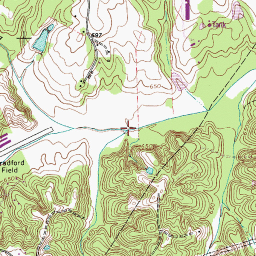 Topographic Map of North Prong Clark Creek, NC