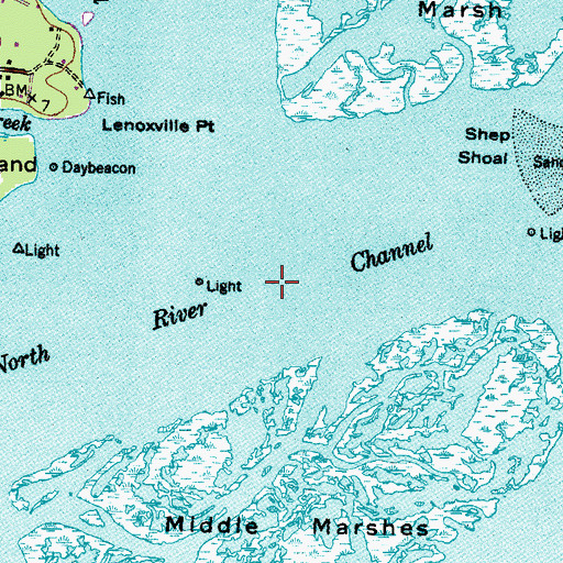 Topographic Map of North River Channel, NC