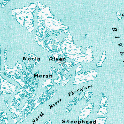 Topographic Map of North River Marsh, NC
