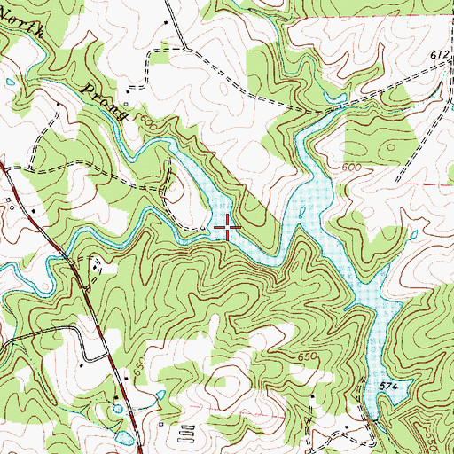 Topographic Map of North Rocky River Prong, NC