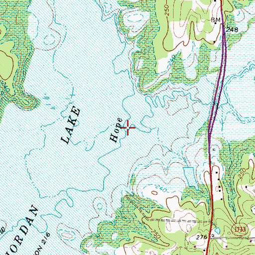 Topographic Map of Northeast Creek, NC