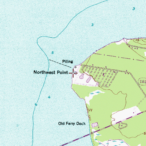 Topographic Map of Northwest Point, NC