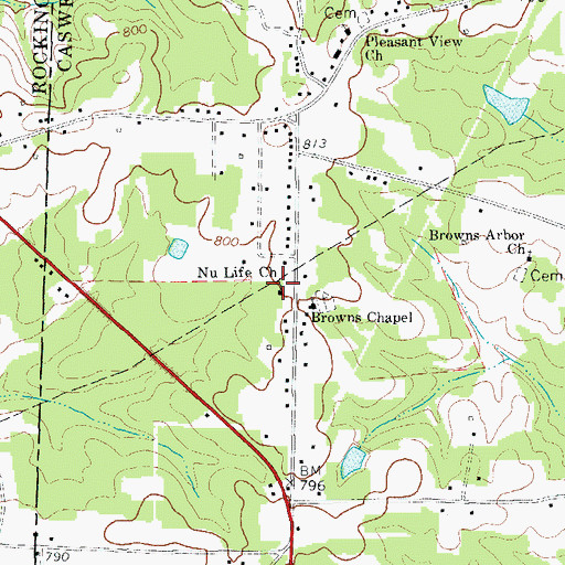 Topographic Map of Nu Life Church, NC