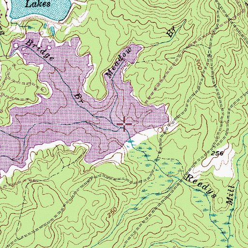 Topographic Map of Oak Branch, NC