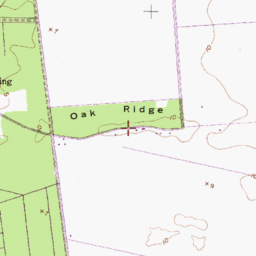 Topographic Map of Oak Ridge, NC