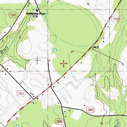 Topographic Map of Oakview School, NC