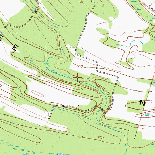 Topographic Map of Occoneechee Neck, NC