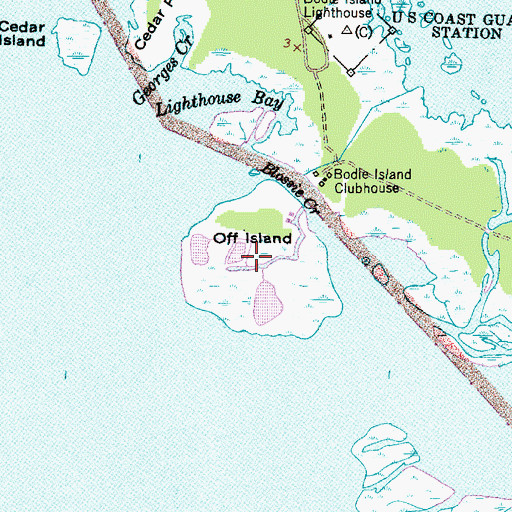 Topographic Map of Off Island, NC
