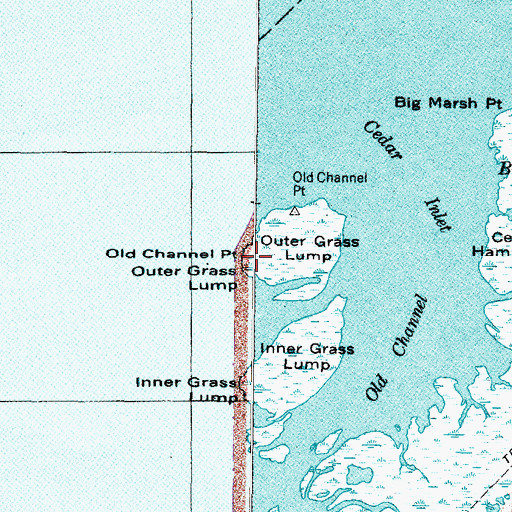 Topographic Map of Old Channel Point, NC
