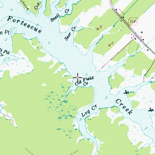 Topographic Map of Old Field Creek, NC