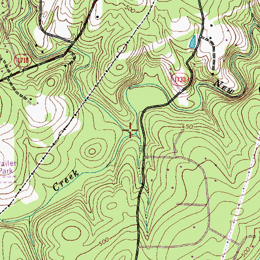 Topographic Map of Old Field Creek, NC