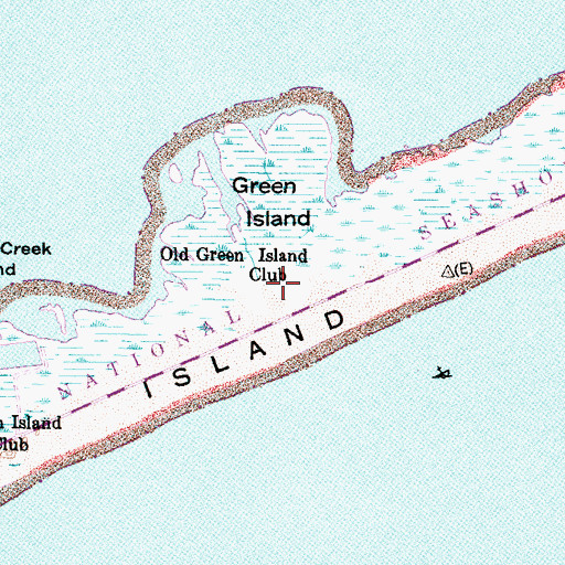 Topographic Map of Old Green Island Club, NC