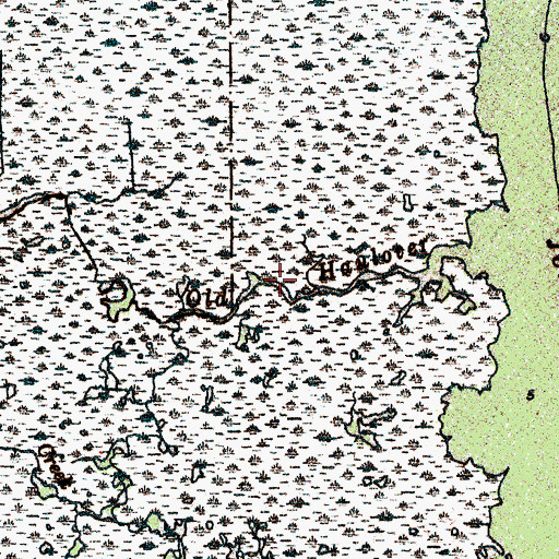 Topographic Map of Old Haulover, NC