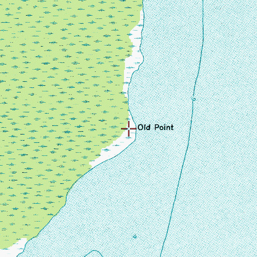 Topographic Map of Old Point, NC