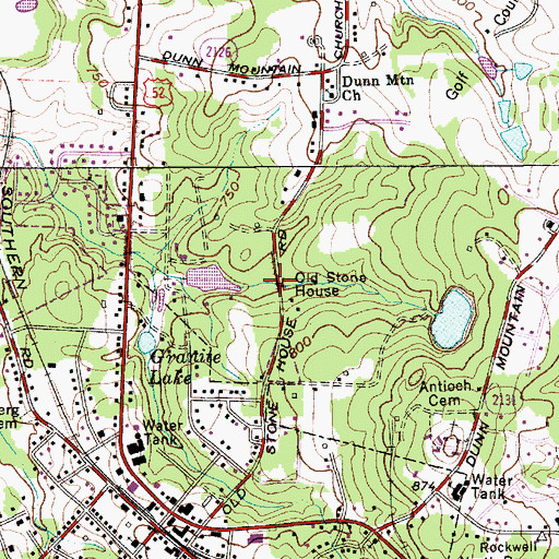Topographic Map of Old Stone House, NC