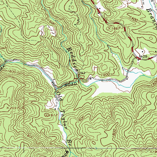 Topographic Map of Old Taylor Branch, NC