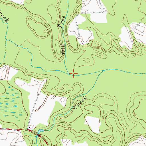 Topographic Map of Old Tree Swamp, NC