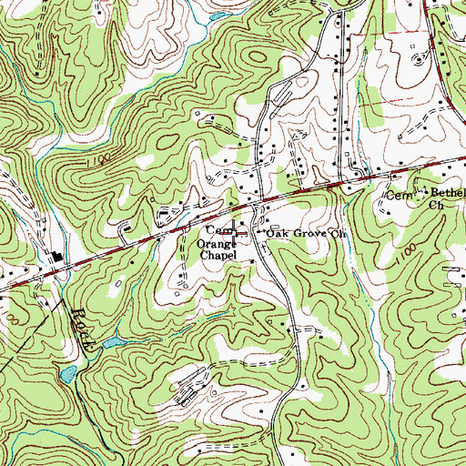 Topographic Map of Orange Chapel, NC