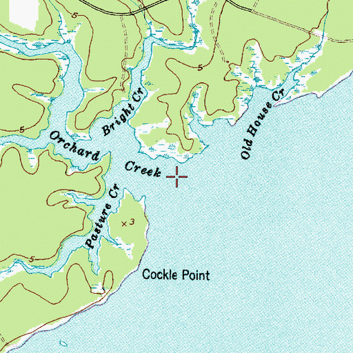 Topographic Map of Orchard Creek, NC
