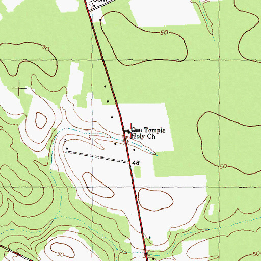 Topographic Map of Ore Temple Holy Church, NC