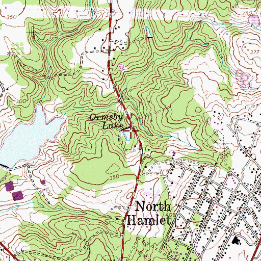 Topographic Map of Ormsby Lake, NC