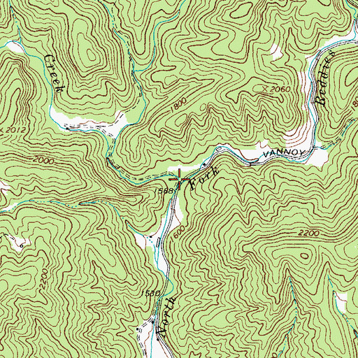 Topographic Map of Osborn Creek, NC