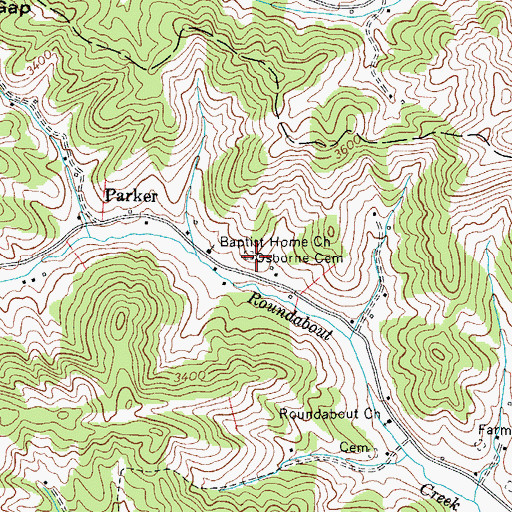 Topographic Map of Osborne Cemetery, NC