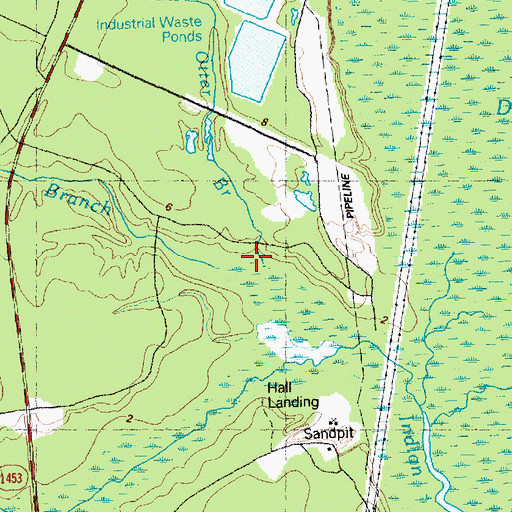 Topographic Map of Otter Branch, NC