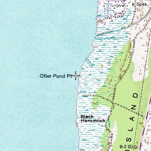 Topographic Map of Otter Pond Point, NC