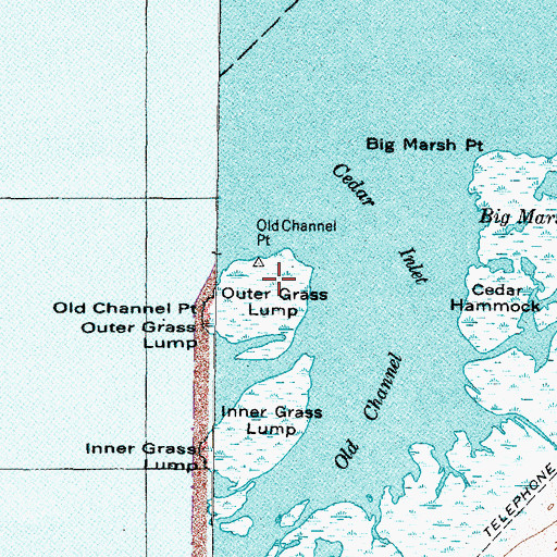 Topographic Map of Outer Grass Lump, NC