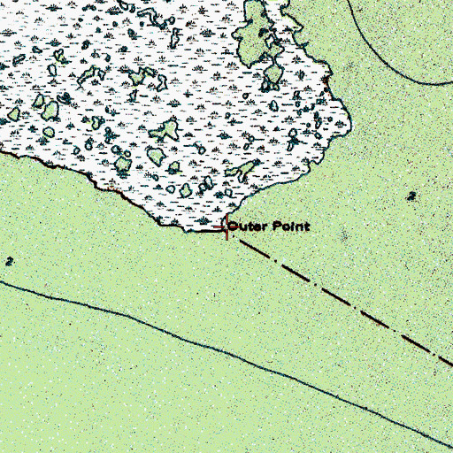 Topographic Map of Outer Point, NC