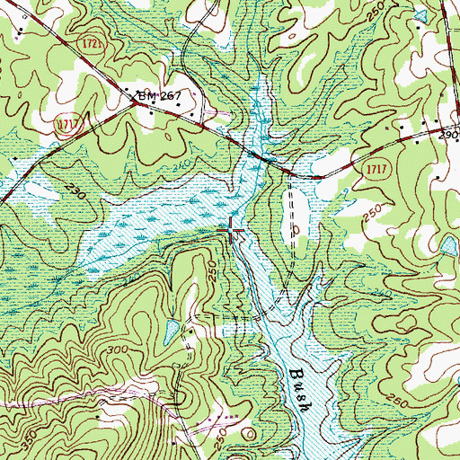 Topographic Map of Overcup Creek, NC