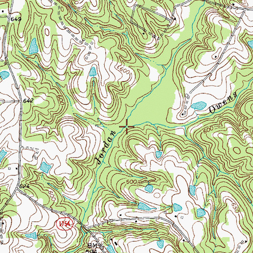 Topographic Map of Owens Creek, NC