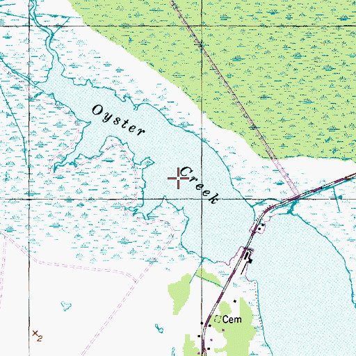 Topographic Map of Oyster Creek, NC