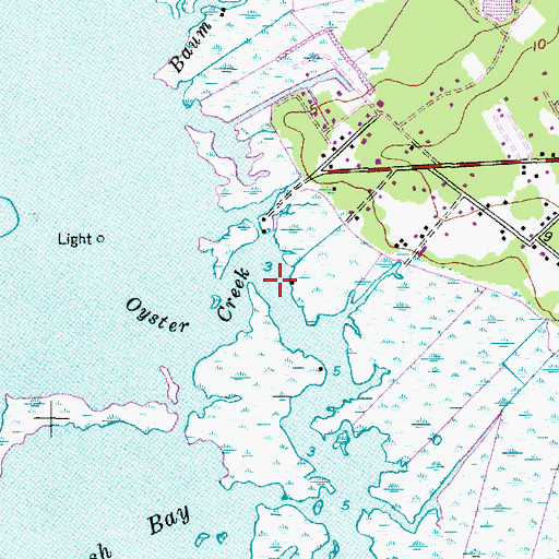 Topographic Map of Oyster Creek, NC