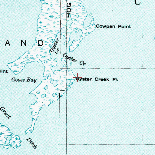 Topographic Map of Oyster Creek Pit, NC