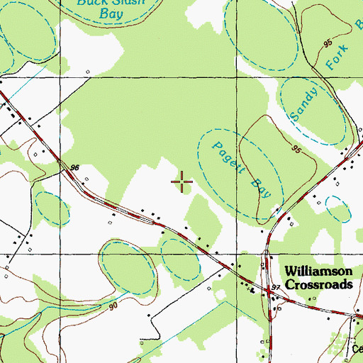 Topographic Map of Pagett Bay, NC
