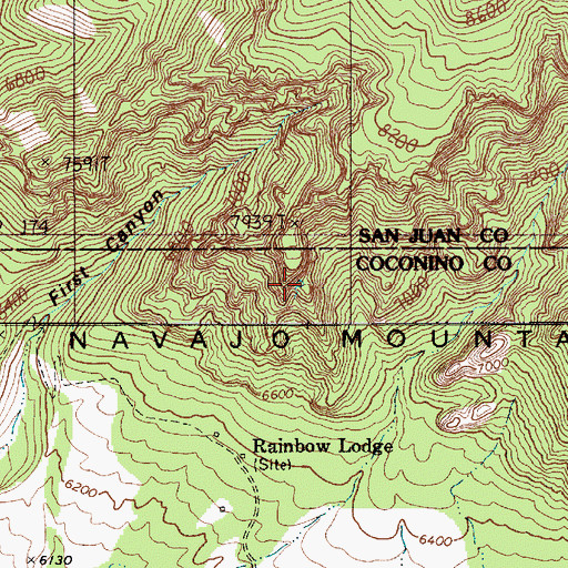 Topographic Map of Rainbow Lodge Spring, AZ