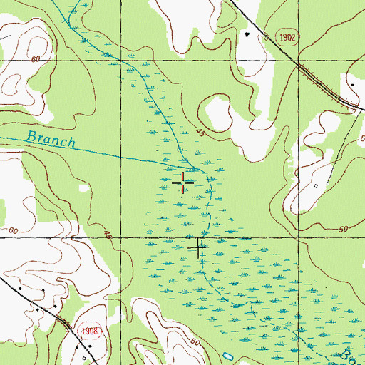 Topographic Map of Palmetto Branch, NC