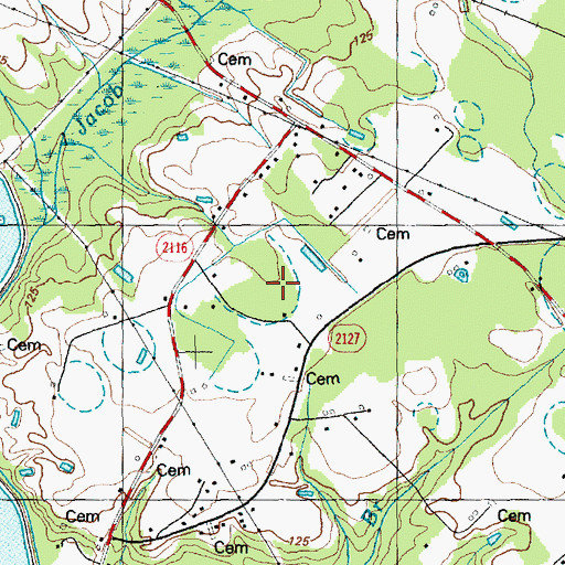 Topographic Map of Panther Bay, NC