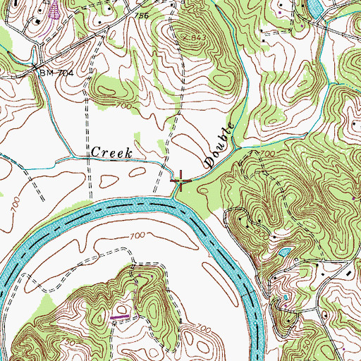 Topographic Map of Panther Creek, NC