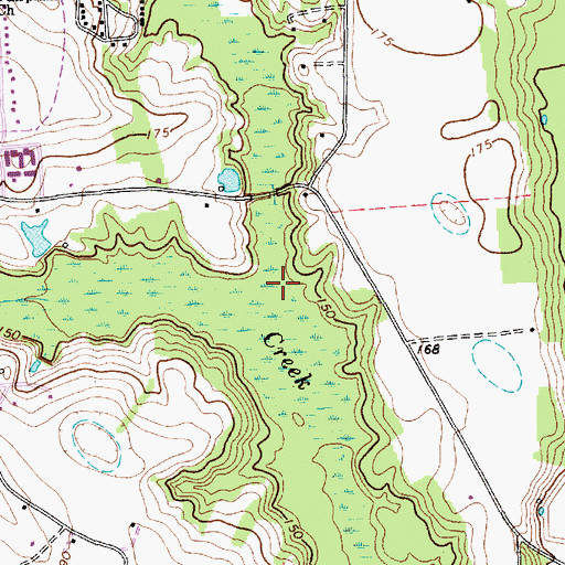 Topographic Map of Panther Creek, NC