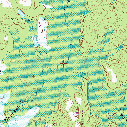 Topographic Map of Panther Creek, NC