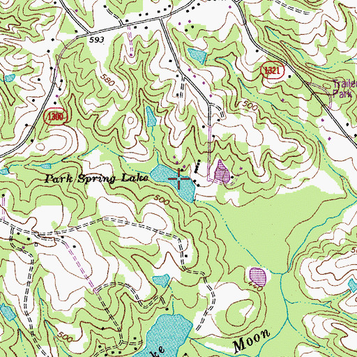 Topographic Map of Park Spring Lake, NC