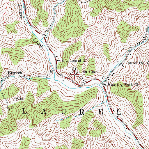 Topographic Map of Parmer Cemetery, NC