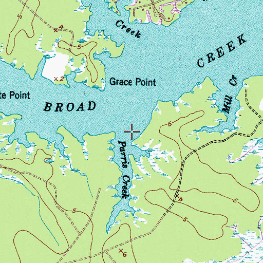 Topographic Map of Parris Creek, NC