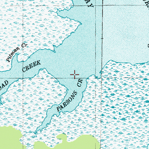 Topographic Map of Parsons Creek, NC